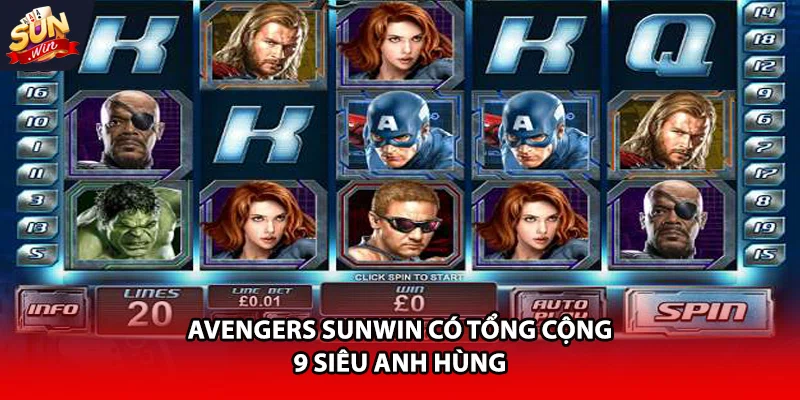 Avengers Sunwin có tổng cộng 9 siêu anh hùng