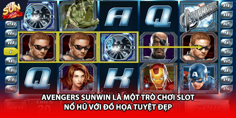 Avengers Sunwin là một trò chơi slot nổ hũ với đồ họa tuyệt đẹp