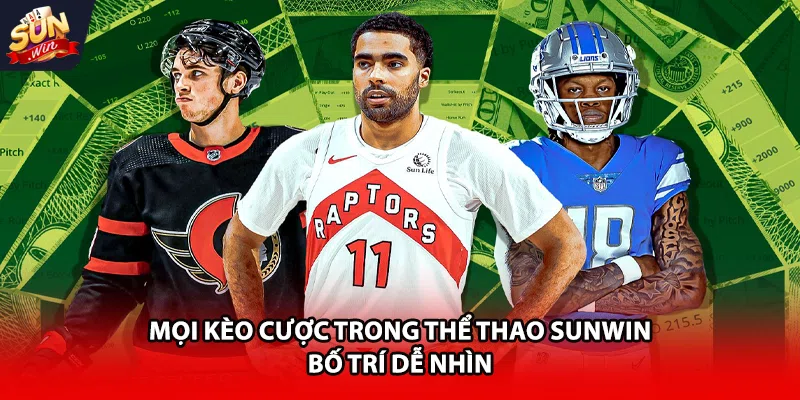 Mọi kèo cược trong thể thao Sunwin bố trí dễ nhìn